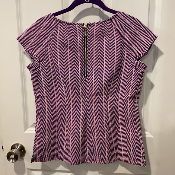 Southern Tide Chevron Pattern Fitted Blouse - Picture 7 of 10